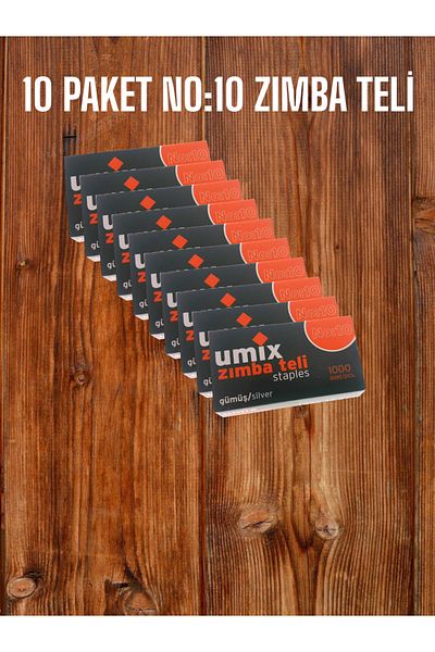 SEYFİKİRTASİYE NO:10 STAPLE WIRE 10 PACK X 1000 PIECES TOTAL 10,000 PIECES SMALL STAPLE WIRE