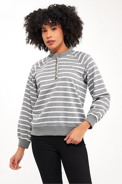ALEXANDERGARDI Hanorac cu mâneci raglan cu nasturi (B23-00164)