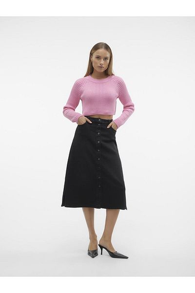 Vero Moda Jeansrock Vmnelly Hohe Taille Langer Rock