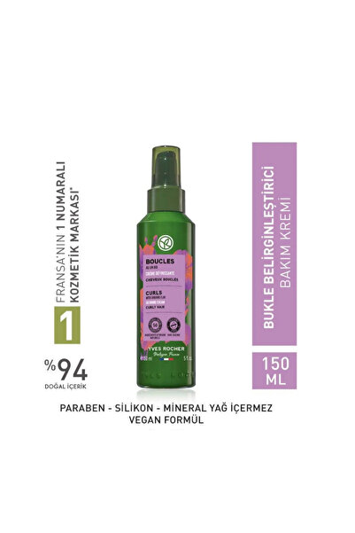 Yves Rocher Bukle Belirginleştirici Bakım Kremi Kıvırcık Ve Dalgalı Saçlar Boucles Organik Keten ve Agav 150 ml