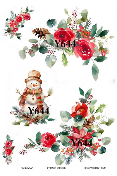 LİNEART LineArt Brass Decopage Paper LA-Y644