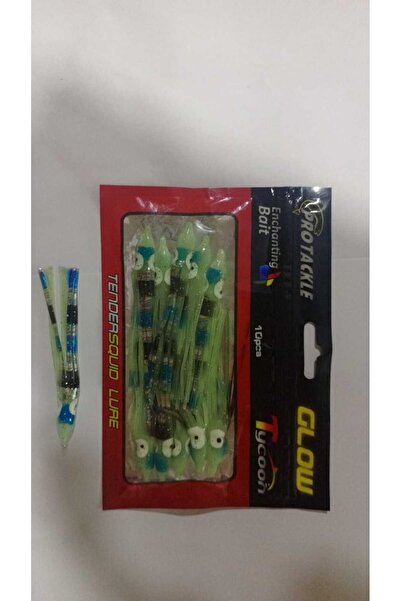 Tycoon Protackle Glow Lu Mürekkep Balığı Silikon Yem - 10 pcs