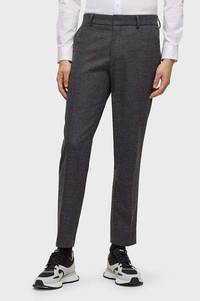 BOSS Wool and Stretch Blend Slim Fit Trousers Men'S TROUSERS 50503253 021