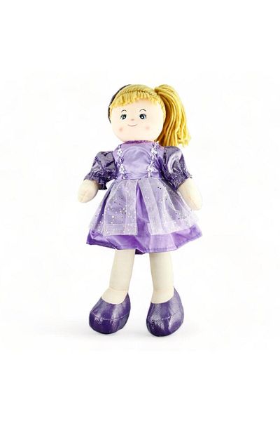Peda Toy Toy Rag Doll 50 cm Plush Toy in Shiny Dress Purple