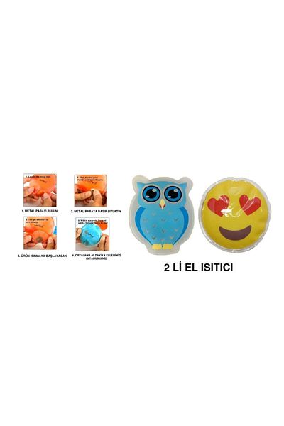 Bosphorus 2 Pcs Whistle Water Bags - Heart Emoji, Owl Pocket Stove, Hand Grinder, Pvc 9cm