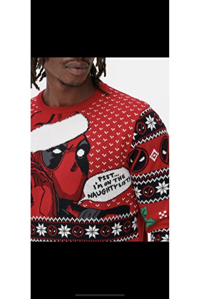 Köstebek Christmas Deadpool Unisex Oversize Sweater