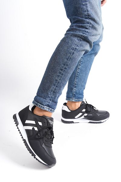 Moda Değirmeni Pantofi de damă alb-negru Bg1053-101-0001