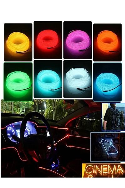 C9 2Meter Rgb Car Interior Neon Glove Box Led USB Port Atmospheric Ambience