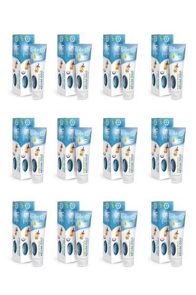 Mecitefendi 12 Pieces of Miswak Extract Natural Toothpaste Fluoride-Free 75 ml