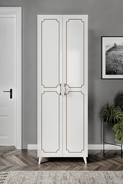 KZNMOB HOME 2 Kapaklı 5 Bölmeli Geniş Çok Amaçlı Ayakkabı Dolabı, Ayakkabılık - Tamamı 1. Kalite MDF