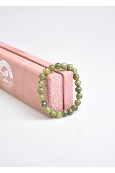 Safnaturel Sertifikalı Yeşim Doğal Taş Bileklik 8 Mm