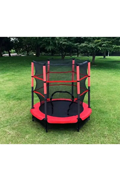 Clifton Çocuk Trambolini,Fileli Trambolin (120 CM ÇAP-KIRMIZI)