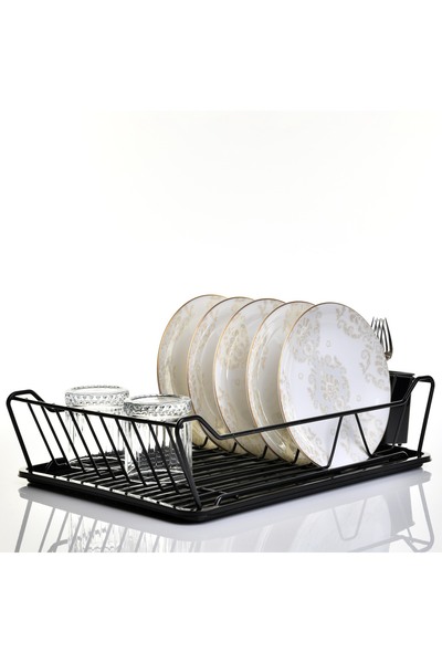 ZENSAN Siyah Pe Kaplama Paslanmaz Tek Gözlü Tabaklık/bulaşıklık