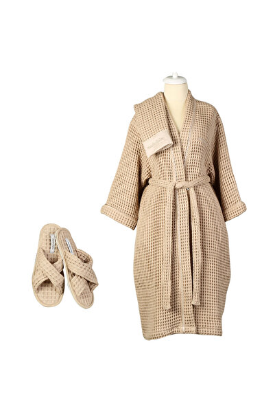 Marie Claire BORNOZ VALERIE BORNOZ SET WAFFLE L/XL BEJ