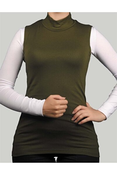 GNSGİYİM Jumătate de gât țesut badi cu mâneci zero