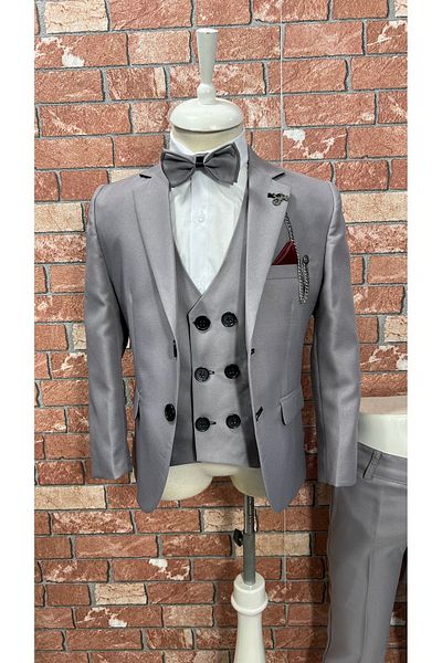 HAYTA Suit Vest Shirt Set 9/12months-14years Gray