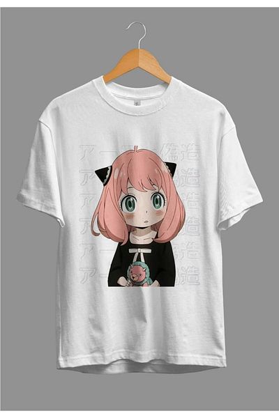 Pisa Art Μπλουζάκι με στάμπα Oversize Spy X Family Anya Forger Design