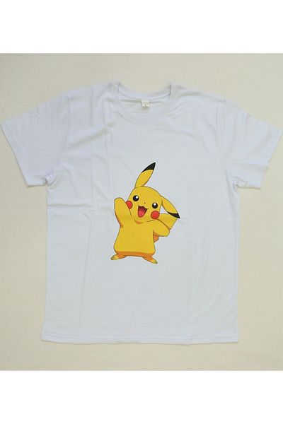 Pisa Art Μπλουζάκι με στάμπα χαρακτήρων Pokemon με λαιμόκοψη - Pikachu