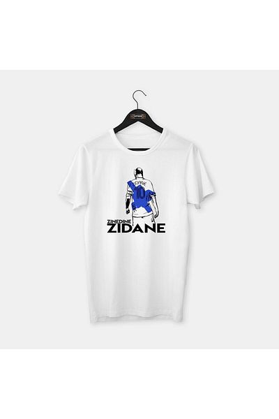 Pisa Art Zinedine Zidane - Special Drawing Design Legends Series, Combed Cotton T-shirt