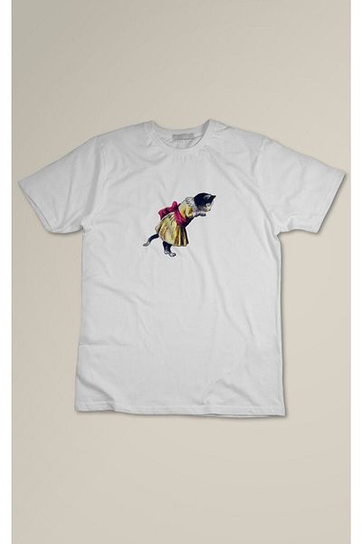 Pisa Art Μπλουζάκι Victoria Cat Design Oversize (υψηλής ποιότητας ύφασμα)