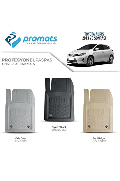 PROMATS Toyota Auris 2013 Sonrası Paspas Profesyonel 4d (bej)