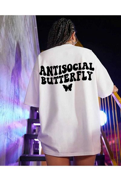 Pisa Art - Μπλουζάκι BUTTERFLY με στάμπα New Season Oversize