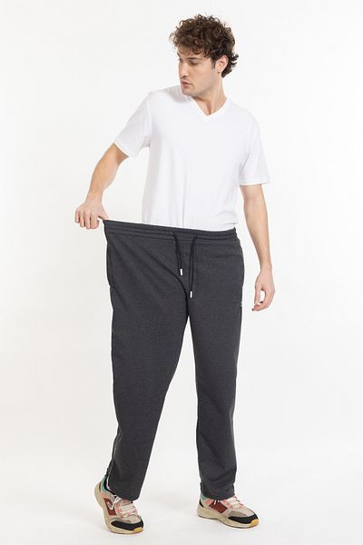 TAMPAP Pantaloni de trening pentru bărbați de mărime mare cu fermoar de buzunar Blr-08