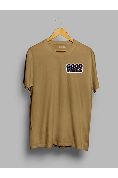 Pisa Art Μπλουζάκι με στάμπα με σχέδιο Oversize Good Vibes