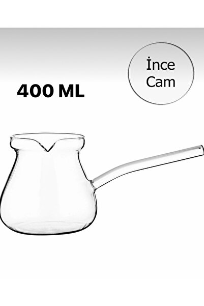 M Mimoza Park Isıya Dayanıklı Borosilikat Cam Cezve Ocakta Kullanılabilen Tac