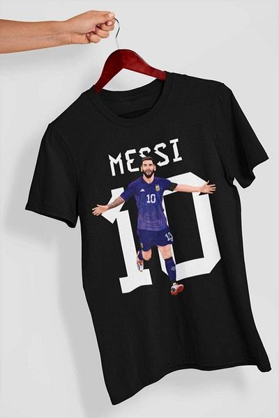 Pisa Art Ανδρικό μπλουζάκι Lionel Messi Λευκό Χρώμα Messi Printed Art Jersey