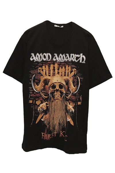 Pisa Art ΜΑΥΡΟ T-SHIRT UNISEX OVERSIZE ROCK ΜΟΥΣΙΚΗ AMON AMARCH ΠΙΣΩ