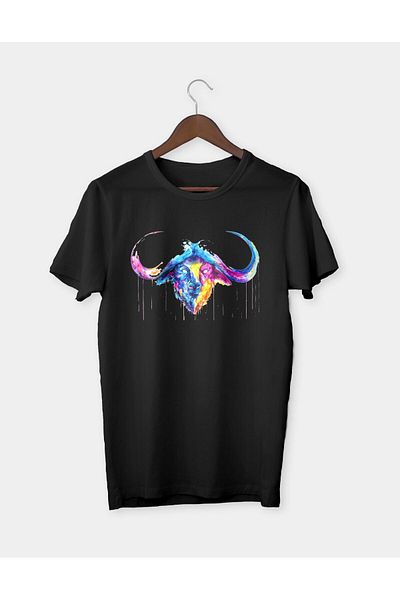 Pisa Art Buffalo Unisex Μαύρο T-shirt