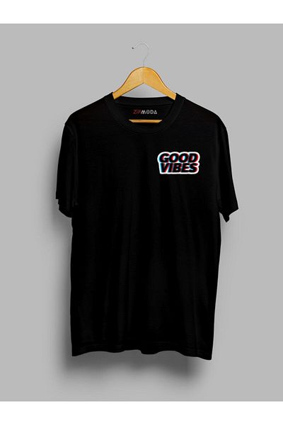 Pisa Art Μπλουζάκι με στάμπα με σχέδιο Oversize Good Vibes