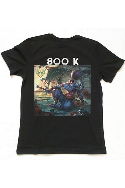 Pisa Art Μπλουζάκι με στάμπα χαρακτήρων Crew Neck - (yasuo) 800k