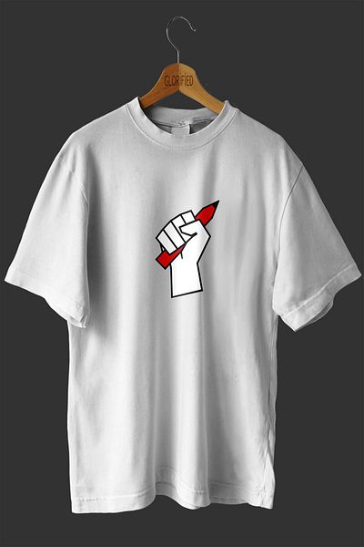 Pisa Art Unisex White Power of Design Μπλουζάκι με στάμπα (T-Shirt)