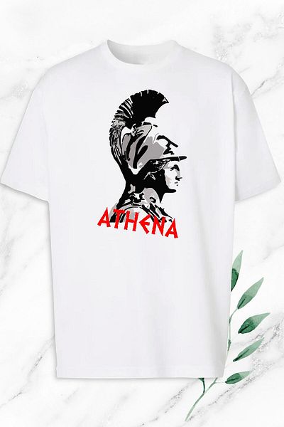 Pisa Art Μπλουζάκι με τυπωμένο γλυπτό Μυθολογίας Αθηνάς