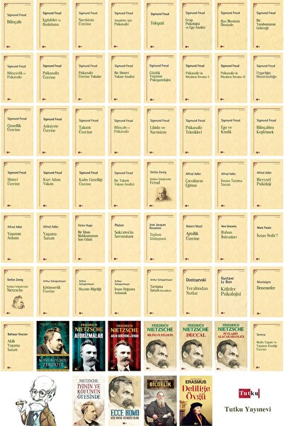 Tutku Yayınevi Psikoloji 60 Kitaplık Mega Set (9408 Sayfa) - Sigmund Freud, A...