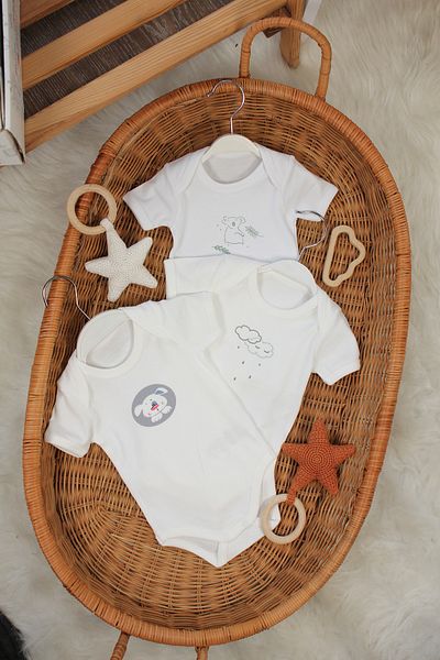 Mini Ropa Organic Cotton Baby Body 3-Piece Cloud Koala with Dog