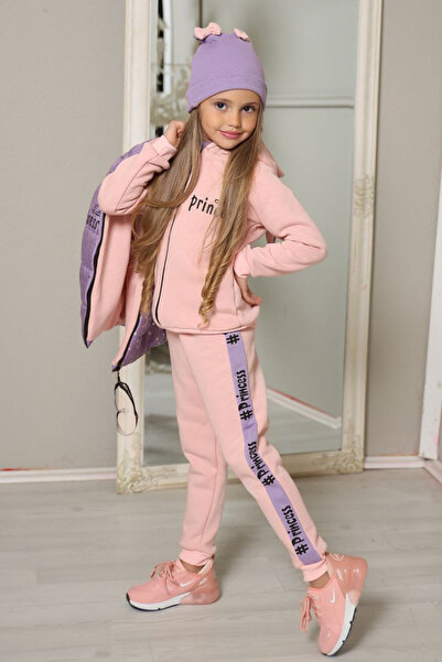 Mikado Kız Çocuk Şişme Yelekli 5'li Eşofman Takım