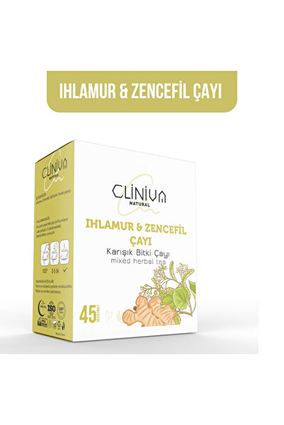 cliniva Ihlamur & Zencefil Çayı – Bağışıklık ve Rahatlama Desteği ile 45’li D...