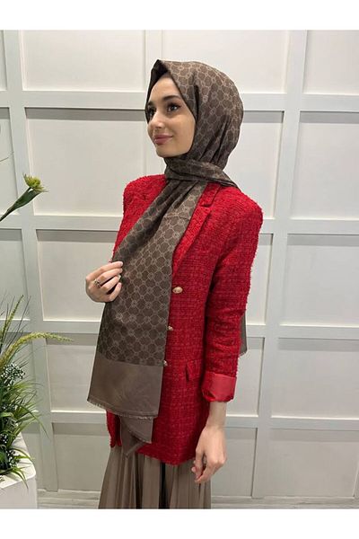 Aker Σάλι Elegance Monogram 1090100   Καφές