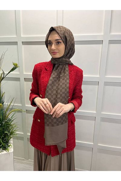 Aker Σάλι Elegance Monogram 1090100   Καφές