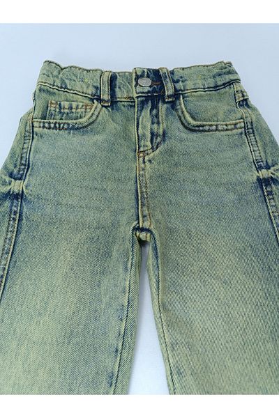 JABBER jeans female child wide-leg green dark blue