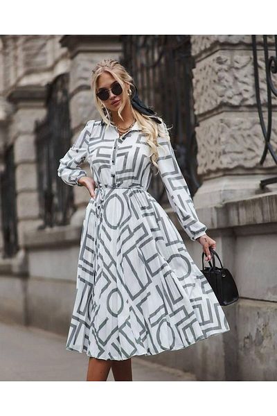 NARKISS Rochie lejeră lejeră cu modele geometrice