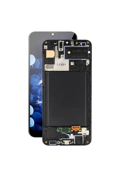 Samsung Galaxy A30s A307 Uyumlu Lcd Ekran Dokunmatik Siyah Oled Çıtalı