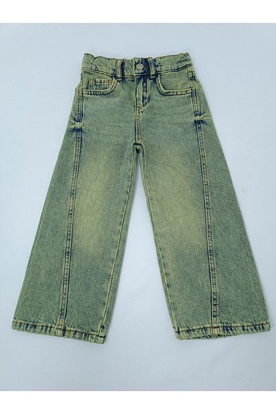 JABBER jeans female child wide-leg green dark blue