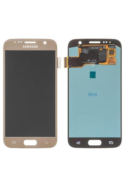 Samsung Galaxy S7 G930 Uyumlu Lcd Ekran Dokunmatik Gold Oled