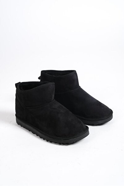 SBronze İçi Tüylü Kadın/Kız Wendy Siyah Ultra Mini Bot