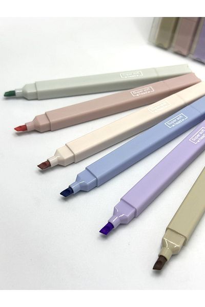 Padme studio 6-Piece Double Headed Highlighter / White