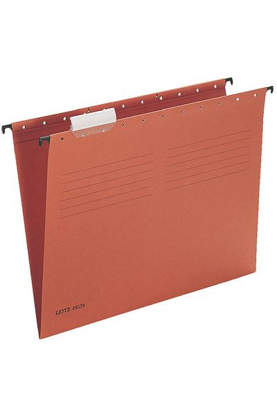 Leitz 6515-45 DELTA HANGED FILE RADIO ORANGE 25 PIECES